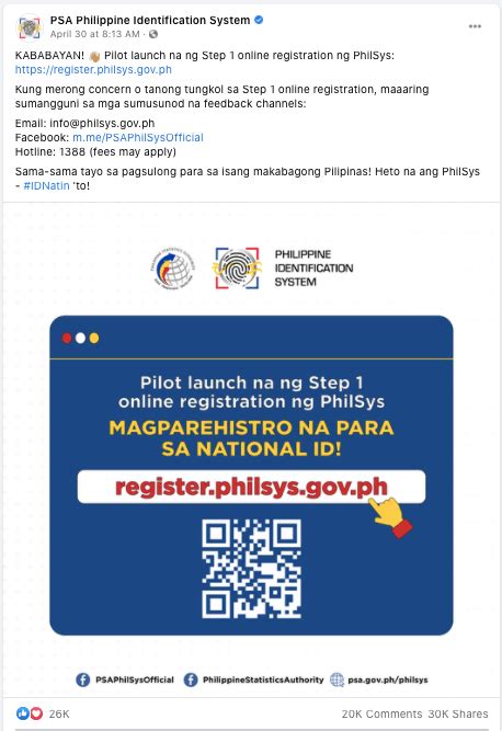PSA Website for National ID Registration is Now Up and Running.